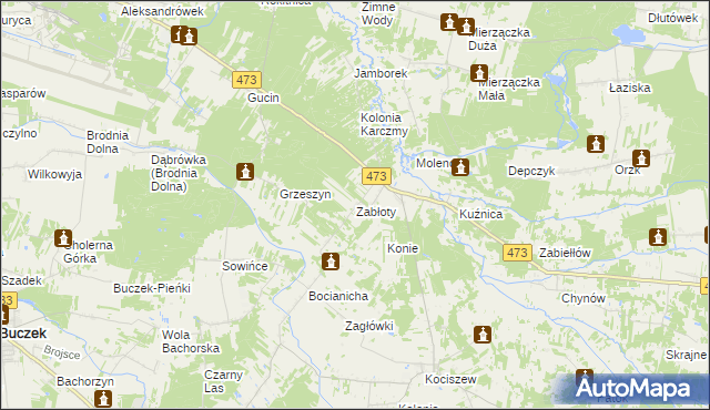 mapa Zabłoty, Zabłoty na mapie Targeo