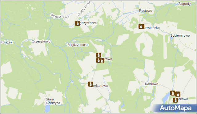 mapa Ząbrowo gmina Świdwin, Ząbrowo gmina Świdwin na mapie Targeo