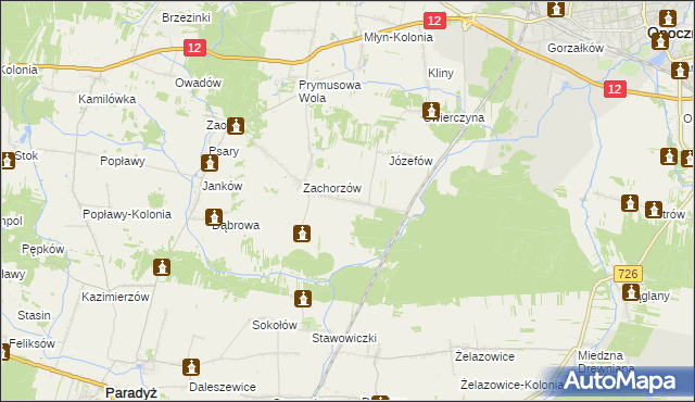 mapa Zachorzów-Kolonia, Zachorzów-Kolonia na mapie Targeo