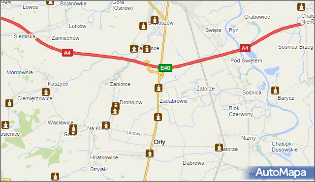 mapa Zadąbrowie gmina Radymno, Zadąbrowie gmina Radymno na mapie Targeo