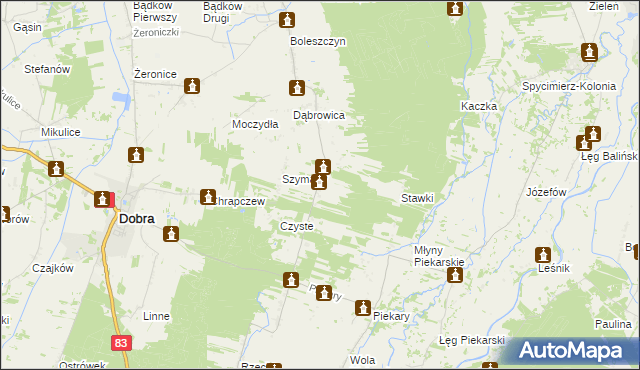 mapa Zagaj gmina Dobra, Zagaj gmina Dobra na mapie Targeo