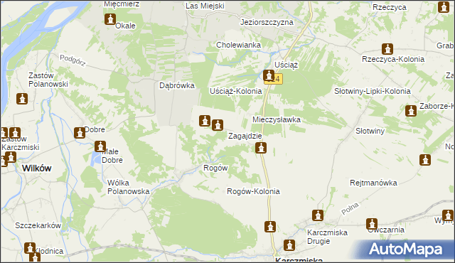 mapa Zagajdzie, Zagajdzie na mapie Targeo