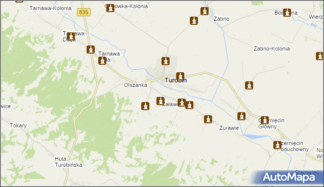 mapa Zagroble, Zagroble na mapie Targeo