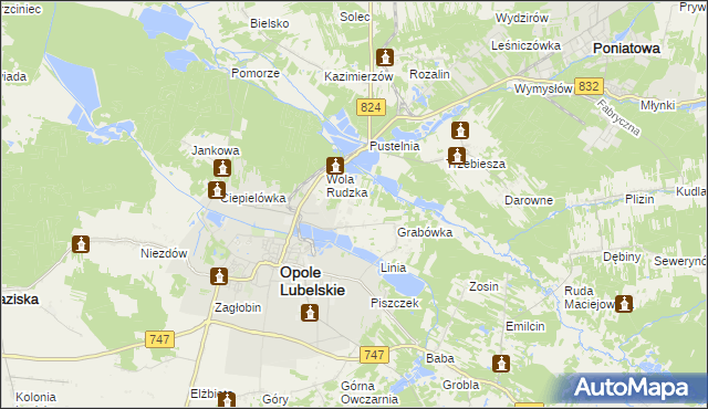 mapa Zajączków gmina Opole Lubelskie, Zajączków gmina Opole Lubelskie na mapie Targeo