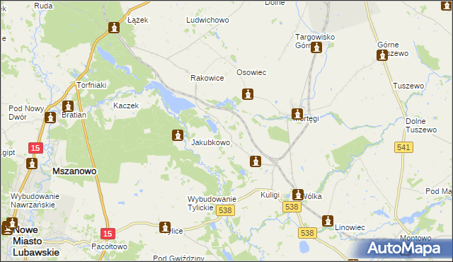 mapa Zajączkowo gmina Grodziczno, Zajączkowo gmina Grodziczno na mapie Targeo