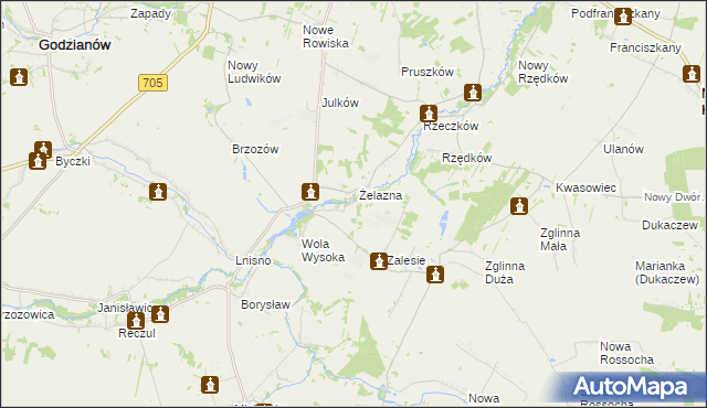 mapa Zajrzew, Zajrzew na mapie Targeo