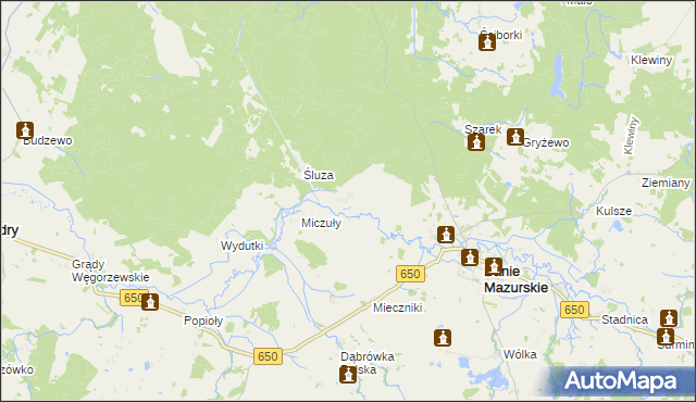 mapa Zakałcze Wielkie, Zakałcze Wielkie na mapie Targeo