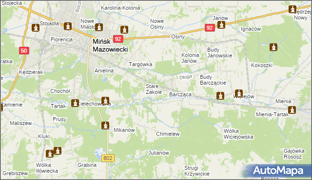 mapa Zakole-Wiktorowo, Zakole-Wiktorowo na mapie Targeo
