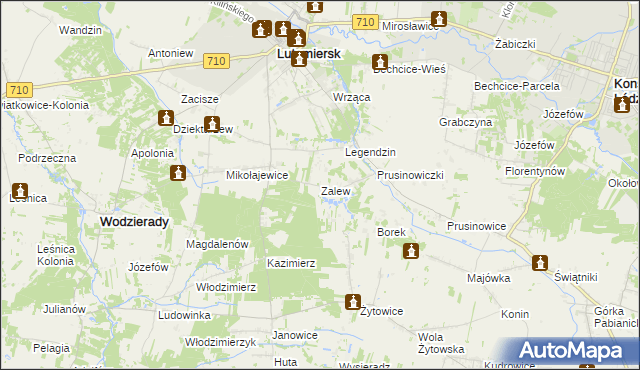 mapa Zalew, Zalew na mapie Targeo