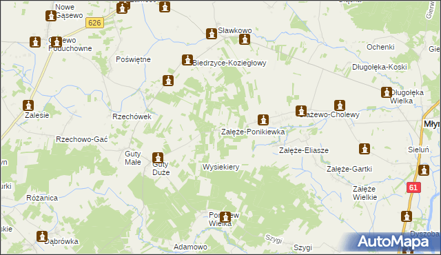 mapa Załęże-Ponikiewka, Załęże-Ponikiewka na mapie Targeo