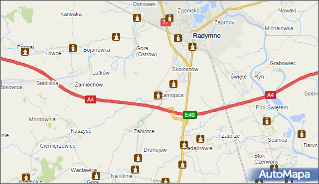 mapa Zamojsce, Zamojsce na mapie Targeo