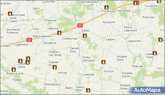 mapa Zamość Nowy, Zamość Nowy na mapie Targeo