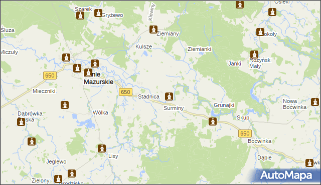 mapa Zapały, Zapały na mapie Targeo