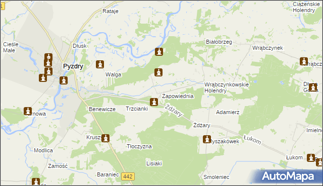 mapa Zapowiednia, Zapowiednia na mapie Targeo