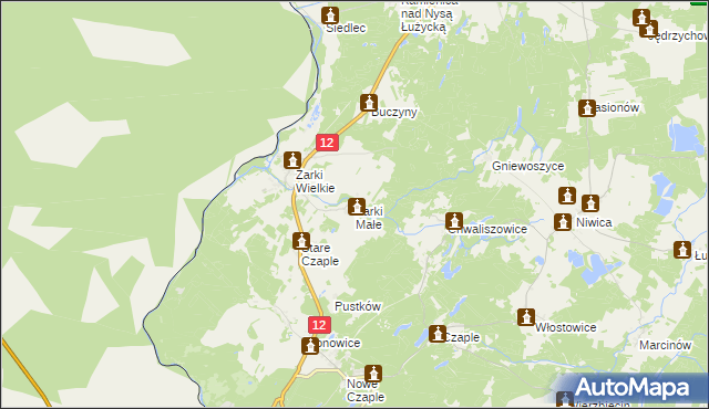 mapa Żarki Małe, Żarki Małe na mapie Targeo