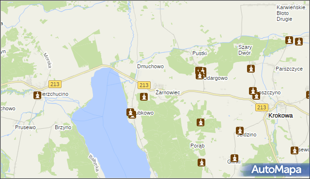 mapa Żarnowiec gmina Krokowa, Żarnowiec gmina Krokowa na mapie Targeo
