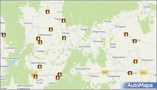 mapa Żarnówka gmina Lubowidz, Żarnówka gmina Lubowidz na mapie Targeo