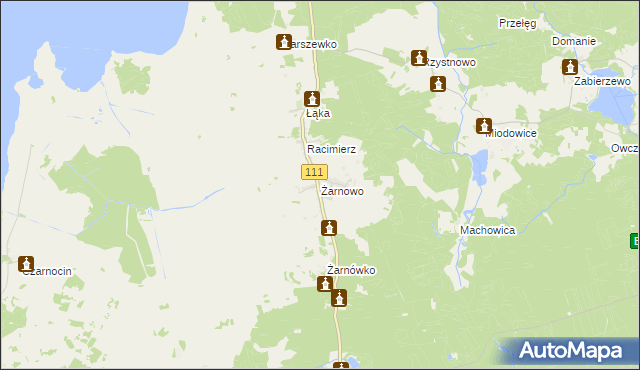 mapa Żarnowo gmina Stepnica, Żarnowo gmina Stepnica na mapie Targeo