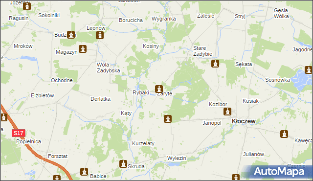 mapa Zaryte, Zaryte na mapie Targeo