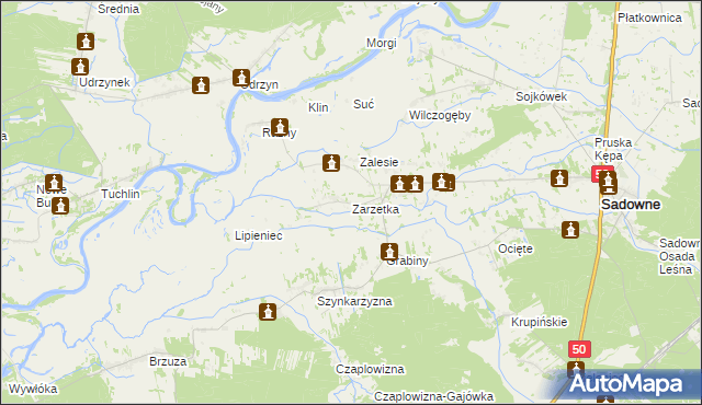 mapa Zarzetka, Zarzetka na mapie Targeo