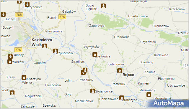 mapa Zbeltowice, Zbeltowice na mapie Targeo