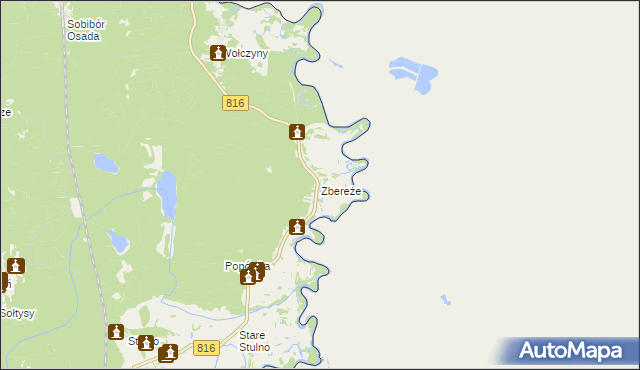 mapa Zbereże, Zbereże na mapie Targeo