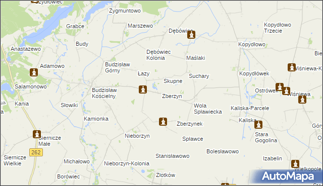 mapa Zberzyn, Zberzyn na mapie Targeo