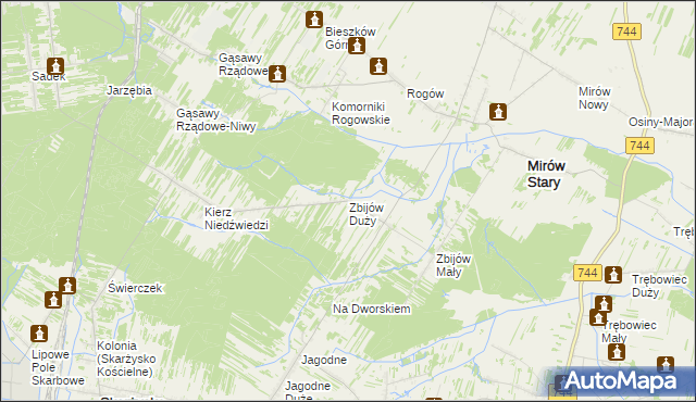 mapa Zbijów Duży, Zbijów Duży na mapie Targeo