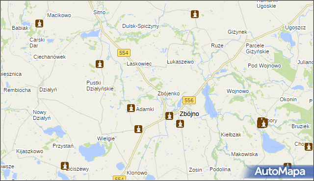 mapa Zbójenko, Zbójenko na mapie Targeo