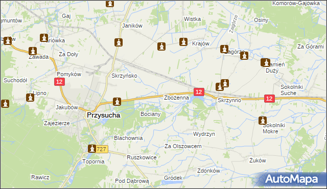 mapa Zbożenna, Zbożenna na mapie Targeo