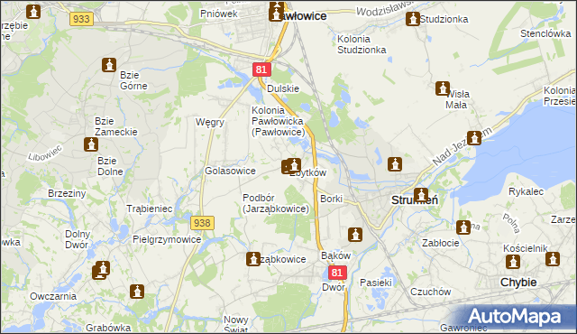 mapa Zbytków, Zbytków na mapie Targeo