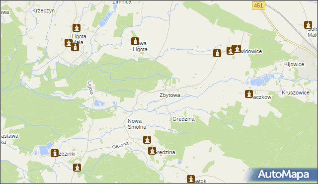 mapa Zbytowa, Zbytowa na mapie Targeo