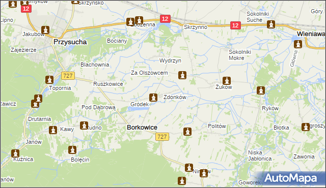 mapa Zdonków, Zdonków na mapie Targeo