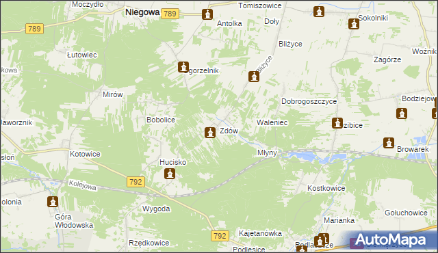 mapa Zdów, Zdów na mapie Targeo