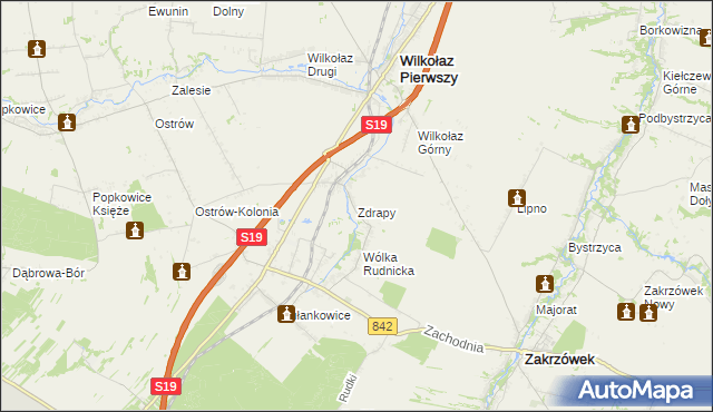 mapa Zdrapy gmina Wilkołaz, Zdrapy gmina Wilkołaz na mapie Targeo