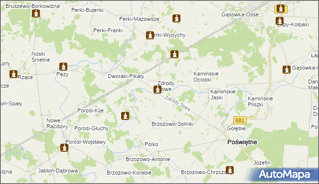 mapa Zdrody Stare, Zdrody Stare na mapie Targeo