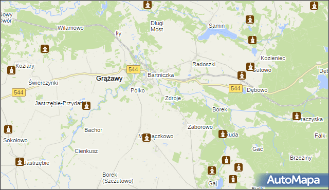 mapa Zdroje gmina Bartniczka, Zdroje gmina Bartniczka na mapie Targeo