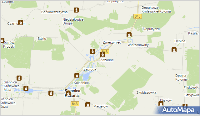 mapa Żdżanne, Żdżanne na mapie Targeo