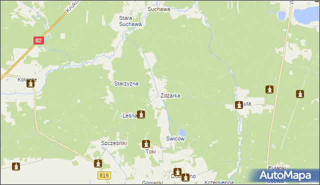 mapa Żdżarka, Żdżarka na mapie Targeo