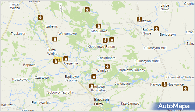 mapa Zdziembórz, Zdziembórz na mapie Targeo