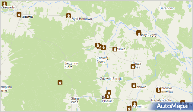 mapa Zdziwój Nowy, Zdziwój Nowy na mapie Targeo