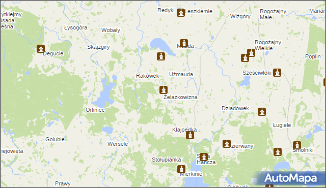 mapa Żelazkowizna, Żelazkowizna na mapie Targeo