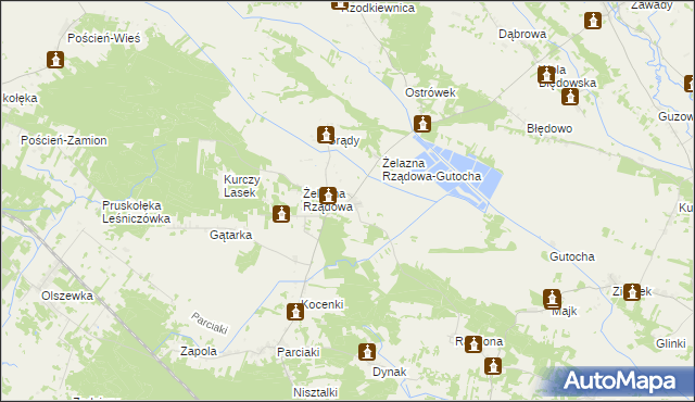 mapa Żelazna Prywatna, Żelazna Prywatna na mapie Targeo