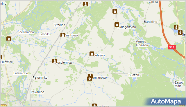 mapa Żeleźno, Żeleźno na mapie Targeo