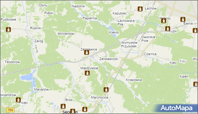 mapa Żelisławiczki, Żelisławiczki na mapie Targeo