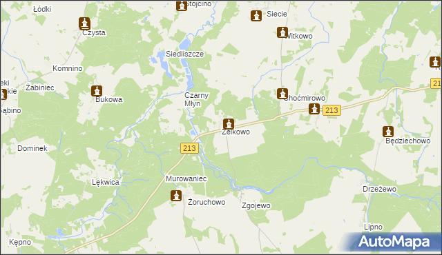 mapa Żelkowo, Żelkowo na mapie Targeo