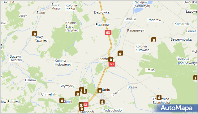 mapa Zembrów, Zembrów na mapie Targeo