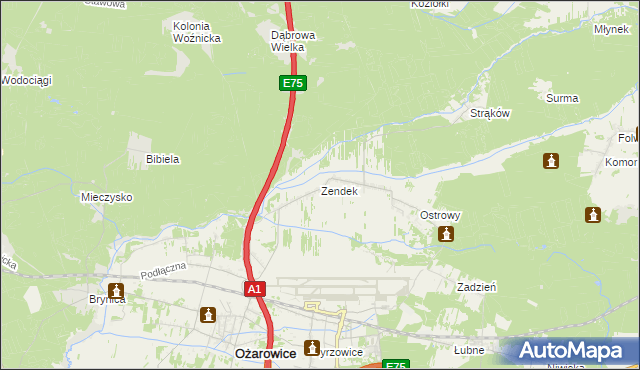 mapa Zendek, Zendek na mapie Targeo