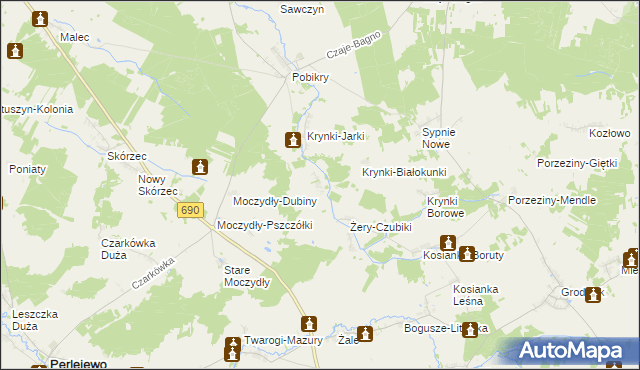 mapa Żery Bystre, Żery Bystre na mapie Targeo