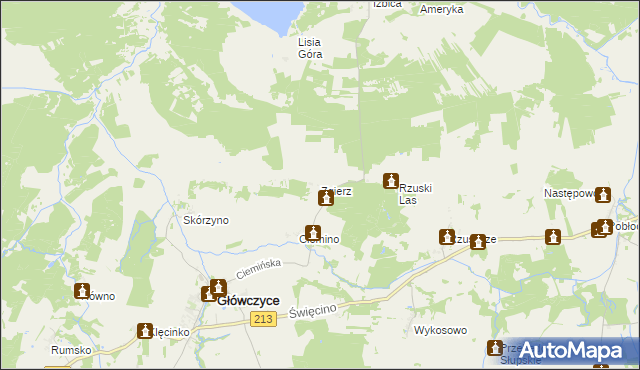 mapa Zgierz gmina Główczyce, Zgierz gmina Główczyce na mapie Targeo